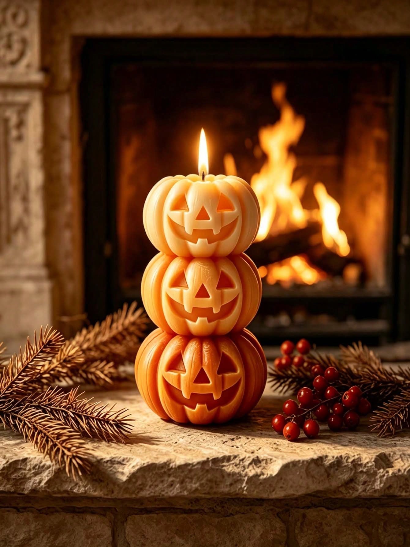 1pc Halloween 3-Layer Pumpkin  - Home Fragrance Usa ulasan dan harga
